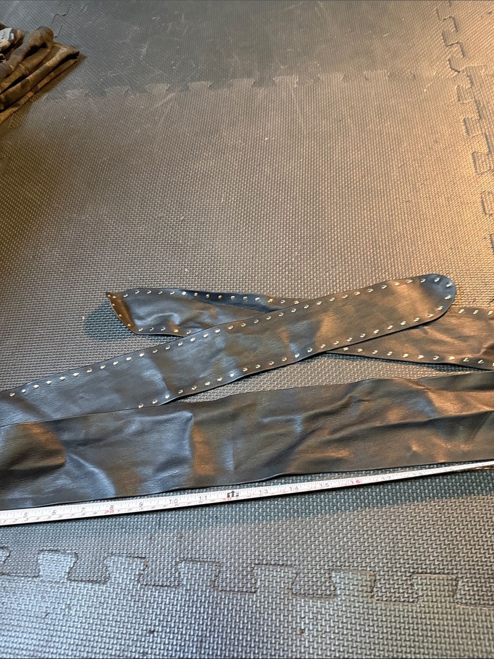 White House Black Market Black Studded Waist Sash Belt